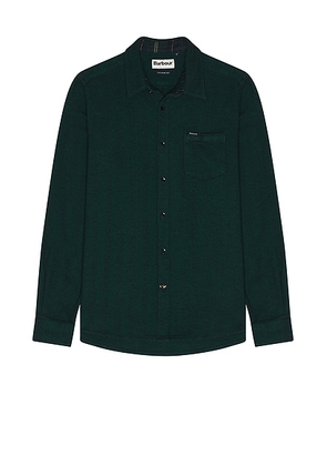 Barbour Robertson Tailored Herringbone Shirt in Evergreen - Green. Size S (also in ).