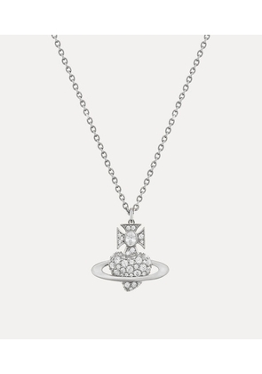 Vivienne Westwood Valentine's Agnatha Bas Relief Pendant Necklace Silver Cubic Zirconia Women