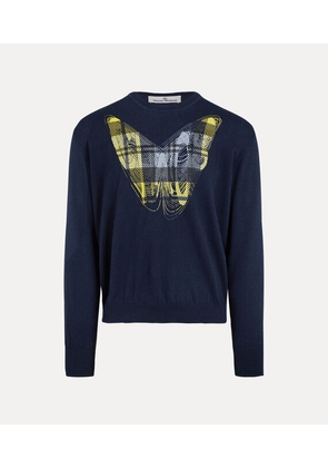 Vivienne Westwood Chaos Jumper Cotton / Cashmere Navy Blue M/l Unisex