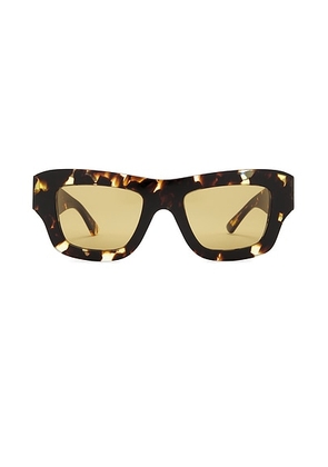 Bottega Veneta Square Sunglasses in Havana & Brown - Brown. Size all.