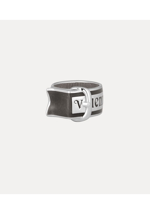 Vivienne Westwood Enamel Belt Ring Silver Unisex