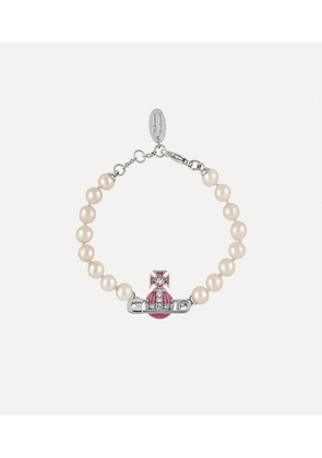 Vivienne Westwood Kitty Pearl Bracelet Platinum-white-crystal-light-rose-enamel Platinum-white-crystal-light-rose-enamel Women