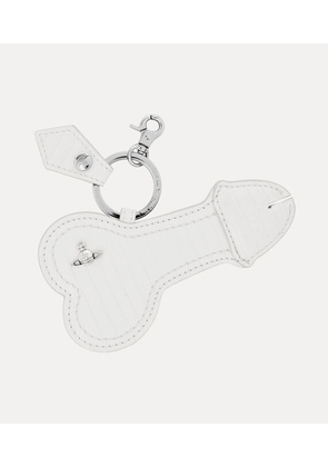 Vivienne Westwood Bell End Keyring Mini Croc-embossed White One Size Unisex