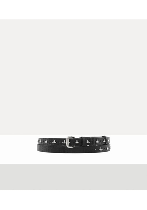 Vivienne Westwood Mini Alex Orb Stud Belt Mini Croc-embossed Black One Size Women