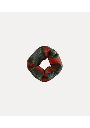 Vivienne Westwood Small Scrunchie Rtw Tartan Printed Scarlet-tartan Os-u Women
