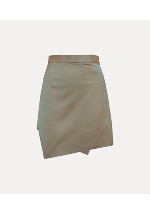 Vivienne Westwood Mini Infinity Skirt Cangiante Gabardine Sage-green 38 Women