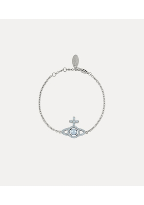 Vivienne Westwood Olympia Pearl Chain Bracelet Platinum-light-blue-pearl-blue-cz Platinum-light-blue-pearl-blue-cz Unisex