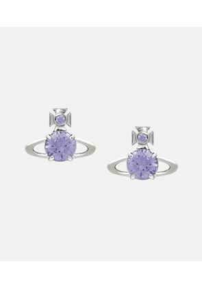 Vivienne Westwood Reina Large Earrings Platinum-light-lavender-cz Platinum-light-lavender-cz Women
