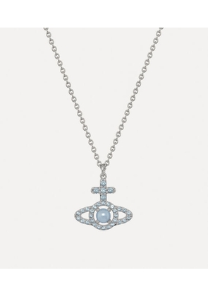 Vivienne Westwood Olympia Pearl Pendant Necklace -Platinum-light-blue-pearl-blue-cz -Platinum-light-blue-pearl-blue-cz Women