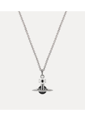 Vivienne Westwood New Tiny Orb Pendant Necklace Platinum-black-cz-jet-crystal Platinum-black-cz-jet-crystal Women