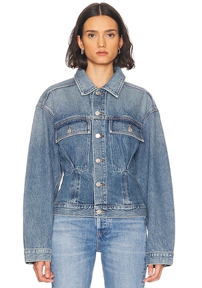 AGOLDE Zyla Cinch Jacket in Cascade - Blue. Size XL (also in ).