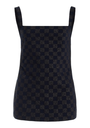 High Sport Exclusive Asher Checked Cotton-Blend Knit Apron Top - Moda Operandi