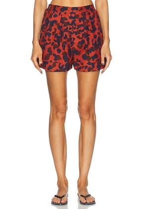 ERES Eclat Short in Imp Coquillag Ete Indien - Red. Size 38 (also in ).