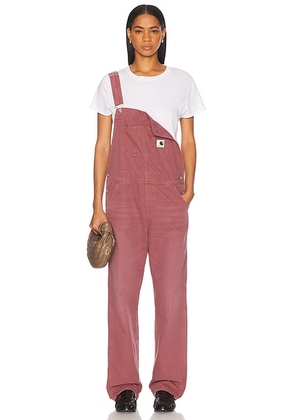 Carhartt WIP Bib Overall in Dusky Pink - Pink. Size XS (also in ).