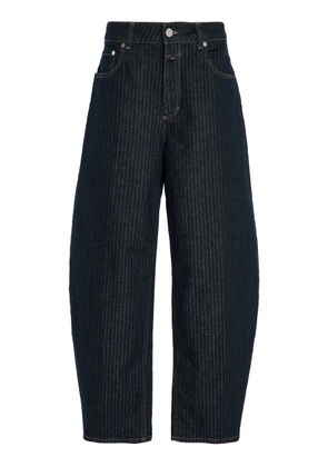 CLOSED Jazzie Herringbone Stretch Mid-Rise Barrel Jeans - Moda Operandi
