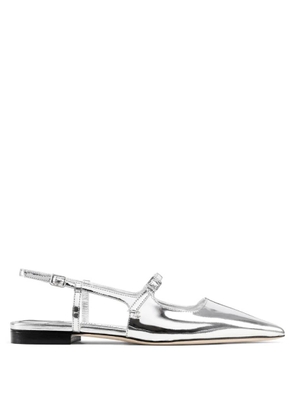 Jimmy Choo Silver Didi Leather Ballet Flats