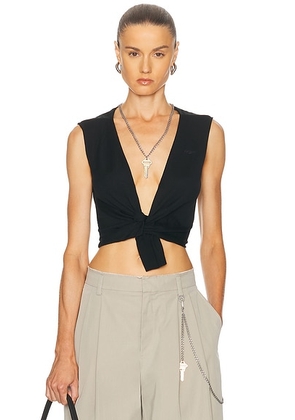 Alexander Wang Sleeveless Deep V-neck Top in Black - Black. Size L (also in XS).