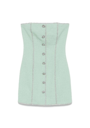 Rotate Boucle Strapless Mini Dress