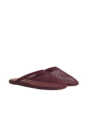 ALAÃA ALAÎªA Flat Mule in Rouge Grenat - Wine. Size 36 (also in 37, 38.5, 39, 39.5, 40, 41).