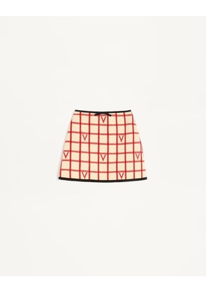 Valentino Check Skirt With Vlogo Woman BIRCH/PARIS 38