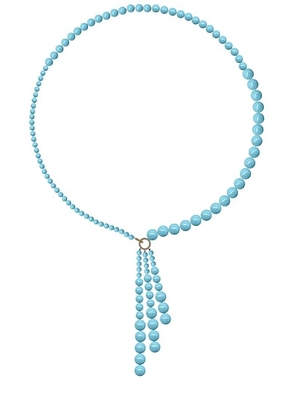 DEVE Onda Necklace in Gold Vermeil & Turquoise - Teal. Size all.