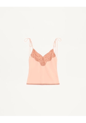 Valentino Crepe De Chine Top Woman SALMON 36