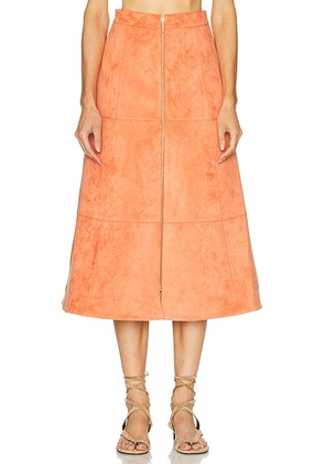 Alexis Bently Skirt in Amber Suede - Peach. Size S (also in ).