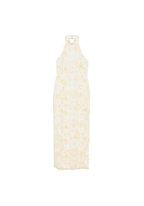 Rotate Flower Beads Embroidered Maxi Dress