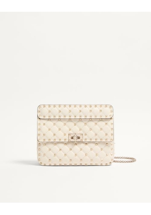 Valentino Garavani Medium Nappa Rockstud Spike Bag Woman LIGHT IVORY UNI