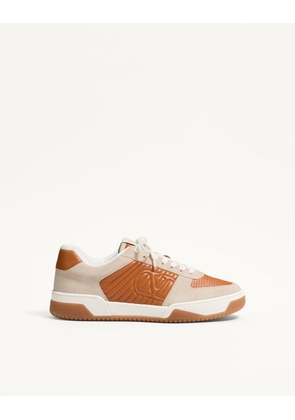 Valentino Garavani Sparry Trainer in Split Leather and Nappa Man BEIGE 38