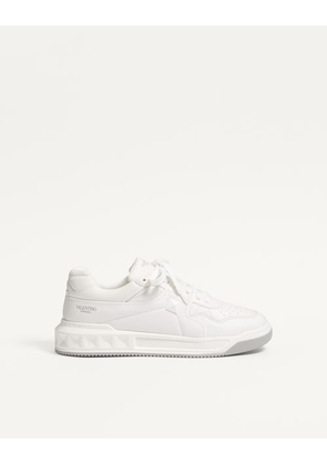 Valentino Garavani One Stud Low-Top Nappa Sneaker Man WHITE/WHITE 39