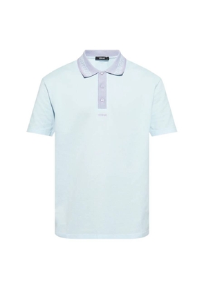 Versace Greca Collar Cotton Polo Shirt
