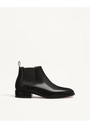 Valentino Garavani Pas Des Dieux Ankle Boot In Calfskin Man BLACK 40