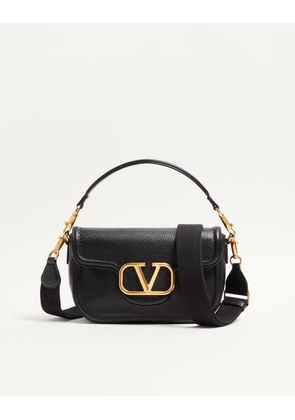 Valentino Garavani Valentino Garavani Alltime Grainy Calfskin Shoulder Bag Woman BLACK UNI