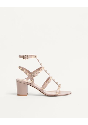 Valentino Garavani Rockstud Calfskin Ankle Strap Sandal 60 Mm Woman POUDRE 34