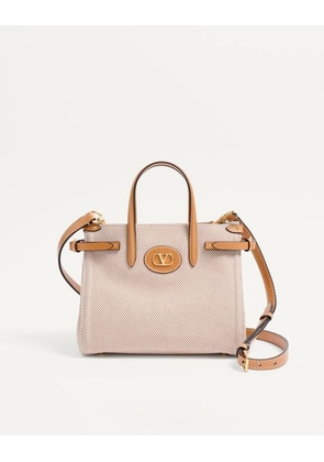 Valentino Garavani Valentino Garavani Antibes Small Canvas Shopping Bag Woman NATURAL UNI