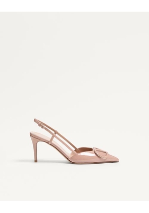 Valentino Garavani VLogo Signature Patent Leather Slingback Pump 80Mm Woman ROSE CANNELLE 34