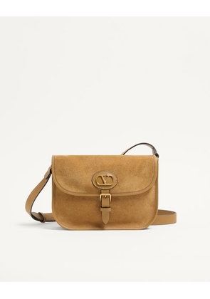 Valentino Garavani Valentino Garavani Antibes Suede Shoulder Bag Man HAVANA BEIGE UNI