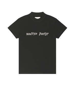 ERL Wanna Party T-Shirt Knit in Black - Black. Size M (also in ).