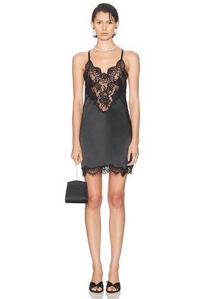 Dolce & Gabbana Lace Slip Mini Dress in Black - Black. Size 5 (also in ).