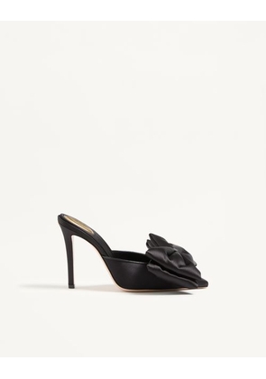 Valentino Garavani Yolande Satin Mule 105MM Woman BLACK 35