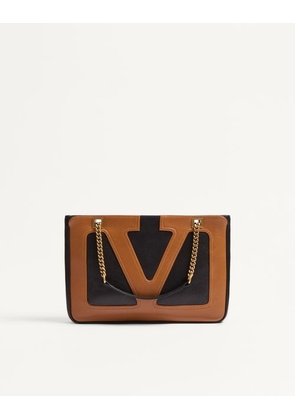 Valentino Garavani Valentino Garavani Viva Superstar Small Nappa Leather Shopping Bag Woman BLACK/SPICE UNI