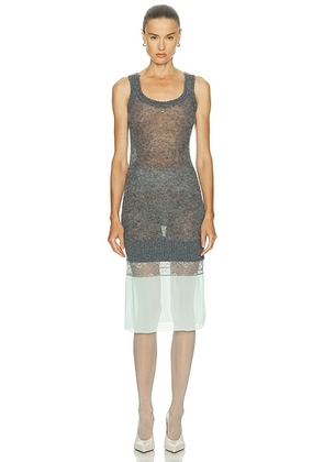 Coperni Multilayer Slip Dress in Grey - Grey. Size S (also in L).