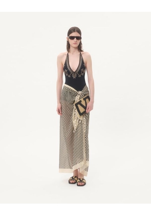 Valentino Garavani Valentino Garavani Viva Superstar Small Pouch In Synthetic Raffia Woman NATURAL UNI