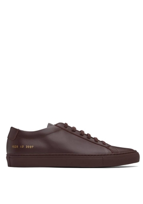 Common Projects Burgundy Achilles Low-Top Sneakers