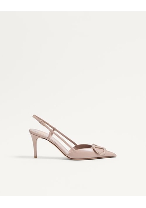 Valentino Garavani Vlogo Signature Calfskin Slingback Pump 80 Mm / 3.15 In. Woman POUDRE 34
