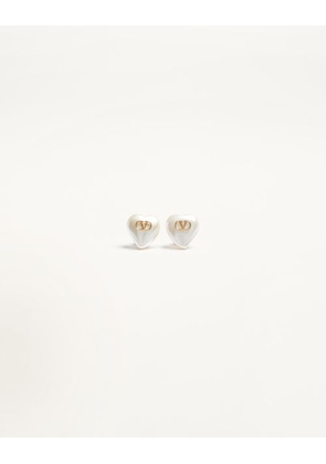 Valentino Garavani VLogo Signature Metal And Pearl Earrings Woman GOLD/CREAM UNI