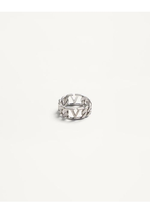 Valentino Garavani Vlogo Signature Metal Ring Man PALLADIUM 19