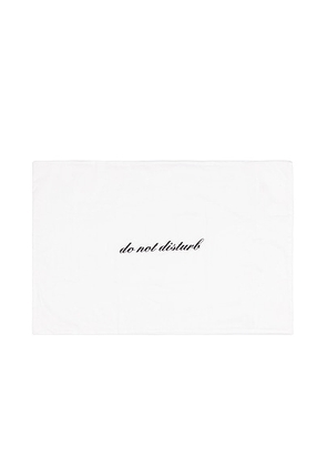 Abbode Do Not Disturb Pillowcase in N/A - White. Size all.