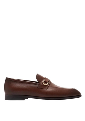 Ferragamo Gancini Ornament Leather Mocassin